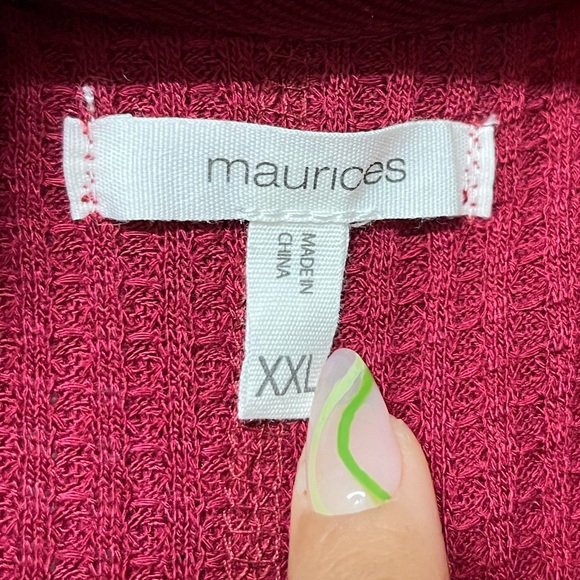 Maurices maroon/red tunic sweater - Picture 2 of 6